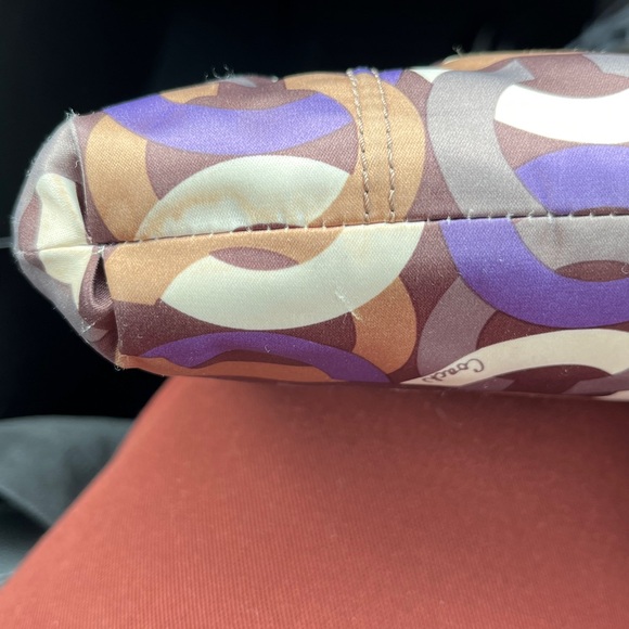 Coach Purple and Brown Patterned Shoulder Bag - Picture 4 of 4